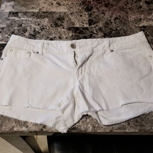 White Jean shorts